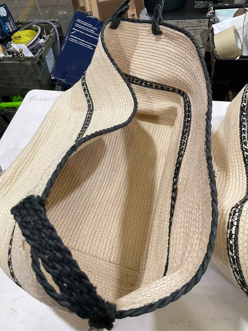 Condition photo showing Good Condition for rectangle braided sewing basket - threshold™