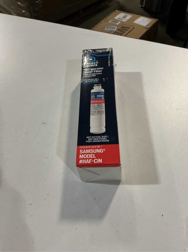 Condition photo showing New/Like New for project source push-in refrigerator water filter fits samsung haf-cin