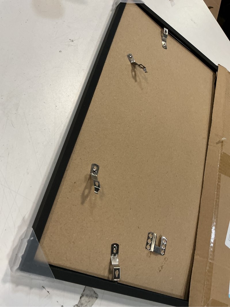 Condition photo showing As Is for upsimples 18x26 Picture Frame, Display Pictures 14x22 with Mat or 18 x 26 Without, Wall Hanging Poster Frames, Black, 1 Pack Black 18x26