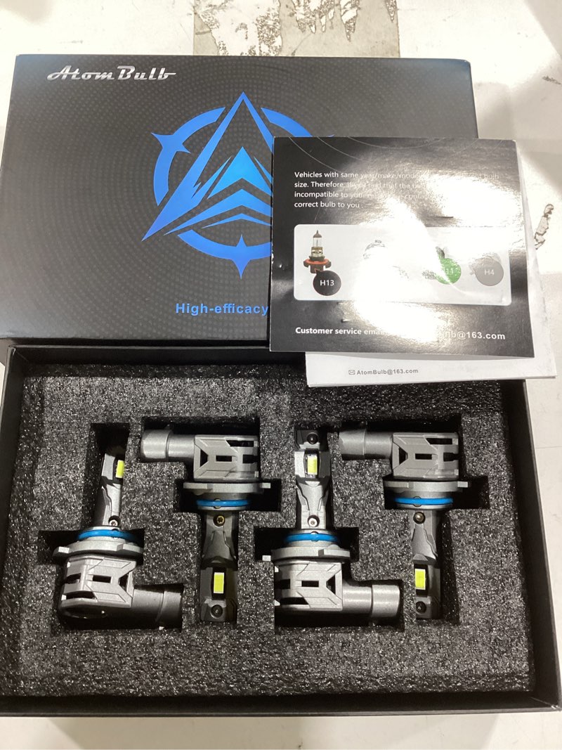 Condition photo showing Good Condition for 9005 9006 bulbs combo, 80000lm 6500k cool white, 1:1 mini size, 1000% super bighter hb3 hb4 fog light bulb with 80000h lifespan, 1 min plug-n-play, ip68 waterproof non-polarity, pack of 4 9005+9006