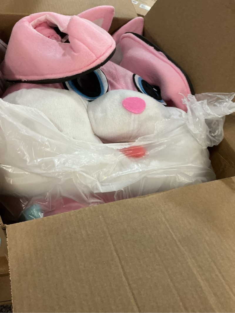 Condition photo showing Good Condition for easter rabbit bunny costume plush rabbit mascot costume adult bunny costume unisex blue suit