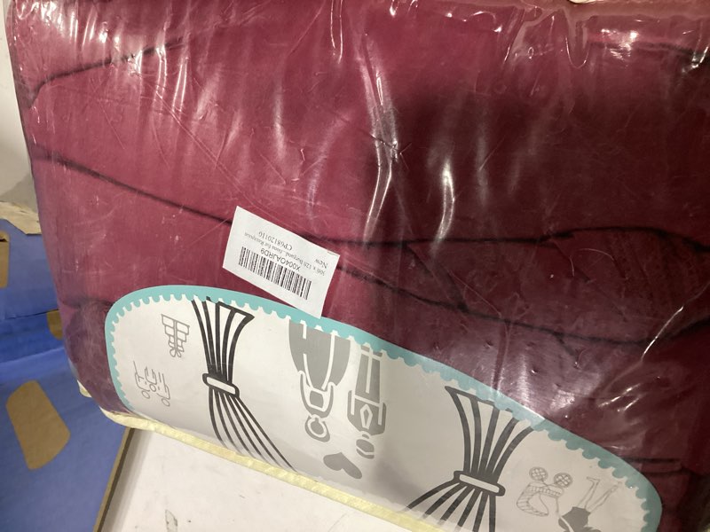 Condition photo showing Good Condition for 50ft x 12ft burgundy backdrop curtains wrinkle free backdrop curtain for wedding parties maroon fabric backdrops drapes back drop cloth bridal shower stage curtains wedding decorations for reception 50ftx12ft (w5'xh12', 10 panels) burgundy