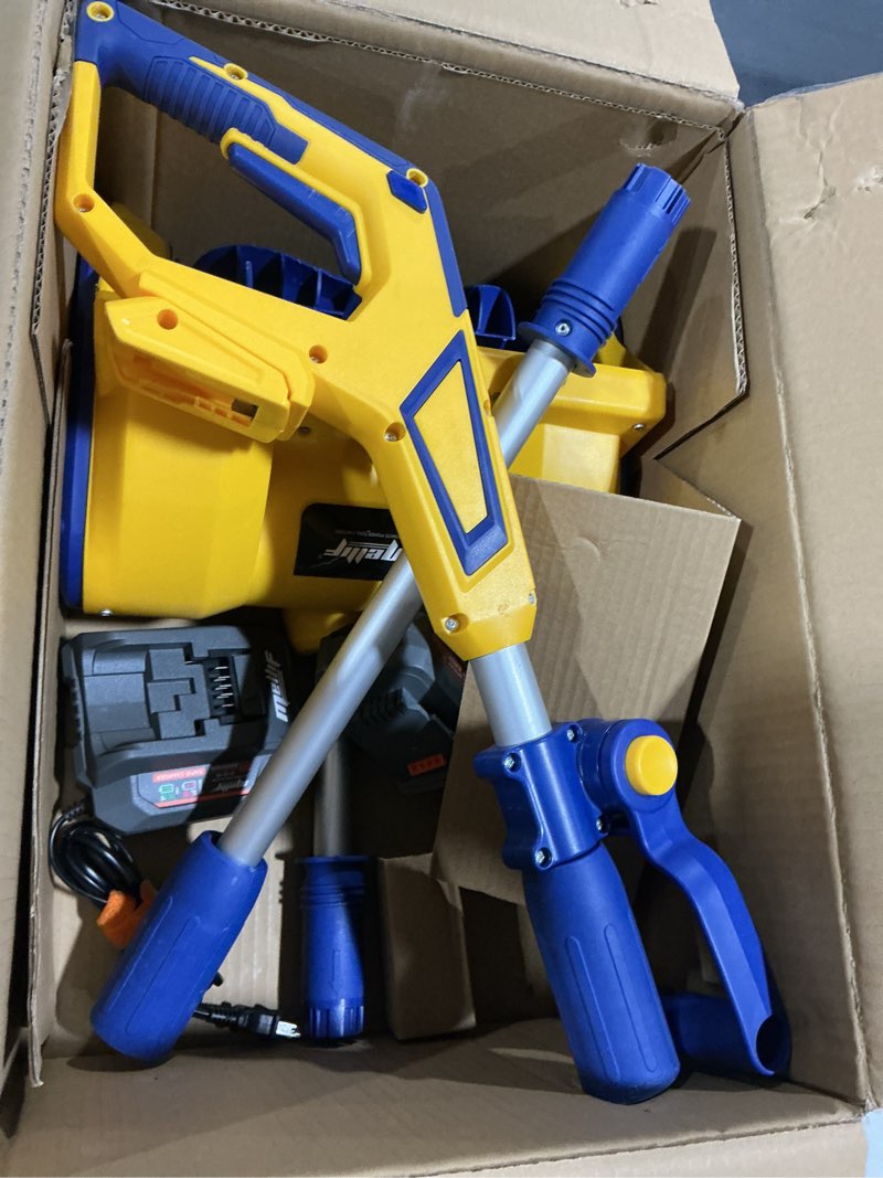 Condition photo showing Good Condition for Mellif Cordless Snow Shovel, 12-Inch Brushless Snow Blower Compatible with DeWalt 20V MAX Battery, Includes 4.0Ah Battery & Charger Kit, Lightweight with Adjustable Chute (Yellow & Blue)