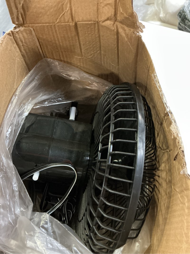 Condition photo showing Good Condition for 12 volt oscillating fan, portable car fan wide-bound cooling ventilation, car dc clip fan, truck, rv, automotive 12v fan