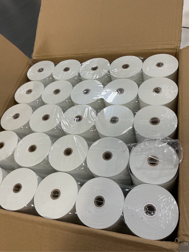 Condition photo showing New/Like New for MUNBYN Thermal Paper 3 1/8 x 230ft, 50 Rolls Receipt Paper Work for Star Micronics TSP100 TSP143 Epson 80mm Receipt Printer Square POS Register, 80mm Thermal Receipt Papers, BPA Free, Plus Version 3 1/8" x 230' 50 Rolls