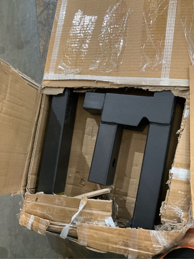 Condition photo showing As Is for vevor pallet forks, 2000 lbs clamp on pallet forks 43" total length, tractor bucket forks with adjustable stabilizer bar, heavy duty pallet forks for tractor attachments, skid steer, loader bucket