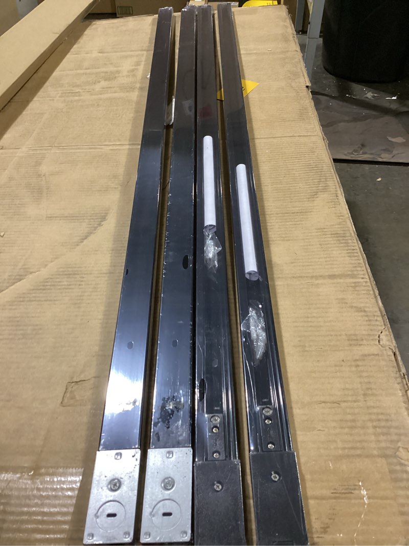 Condition photo showing As Is for VANoopee 16FT H Track Lighting System - Black Rail Kit With End Caps & Live End Feed Connector - Compatible With Single Circuit 120V H Style Track Heads
