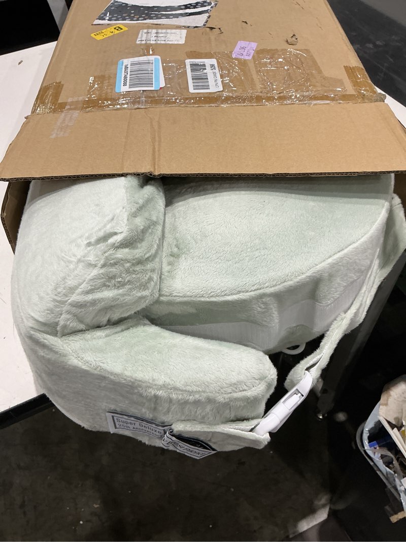 Condition photo showing Good Condition for my brest friend super deluxe nursing pillow - enhanced comfort & ergonomic breastfeeding pillow for ultimate support for mom & baby - adjustable and with handy side pocket, platinum platinum super deluxe