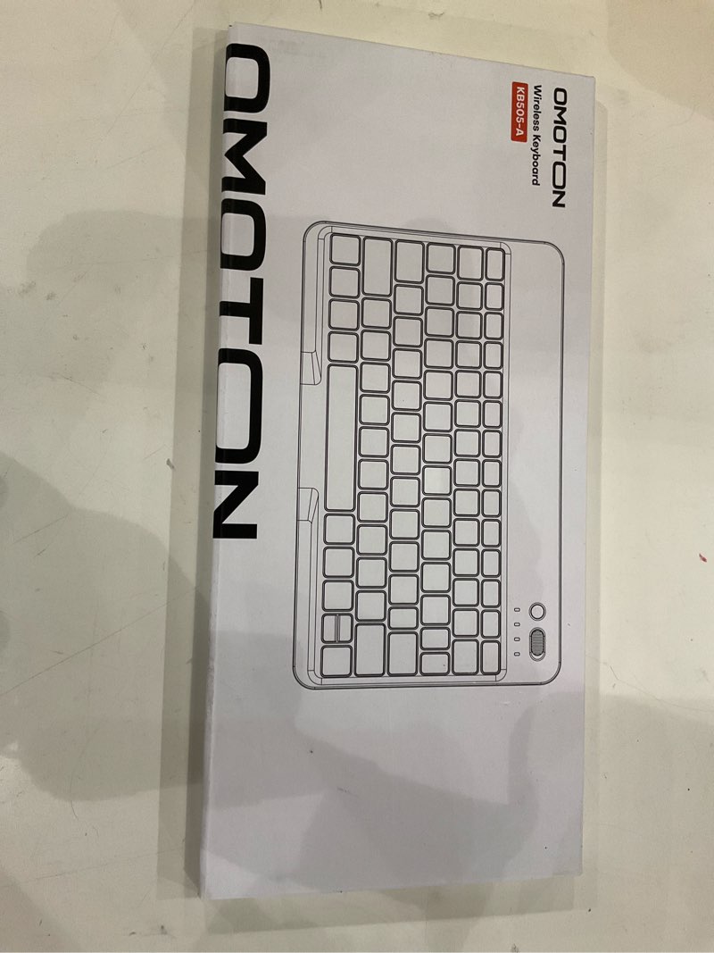 Condition photo showing New/Like New for OMOTON Bluetooth Keyboard for Tablet/Android/Windows/iOS, with 7 Colors Backlight Rechargeable Wireless Mini Keyboard for Galaxy Tab A9+/A9+ Plus/S9/S9 Plus/S9 FE, Black