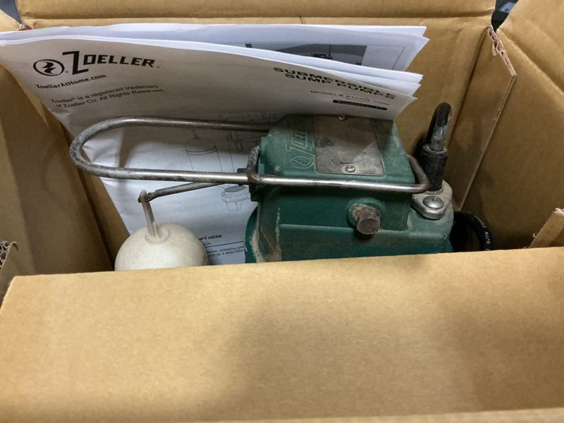 Condition photo showing As Is for zoeller 0.33-hp 115-volt cast iron submersible sump pump
