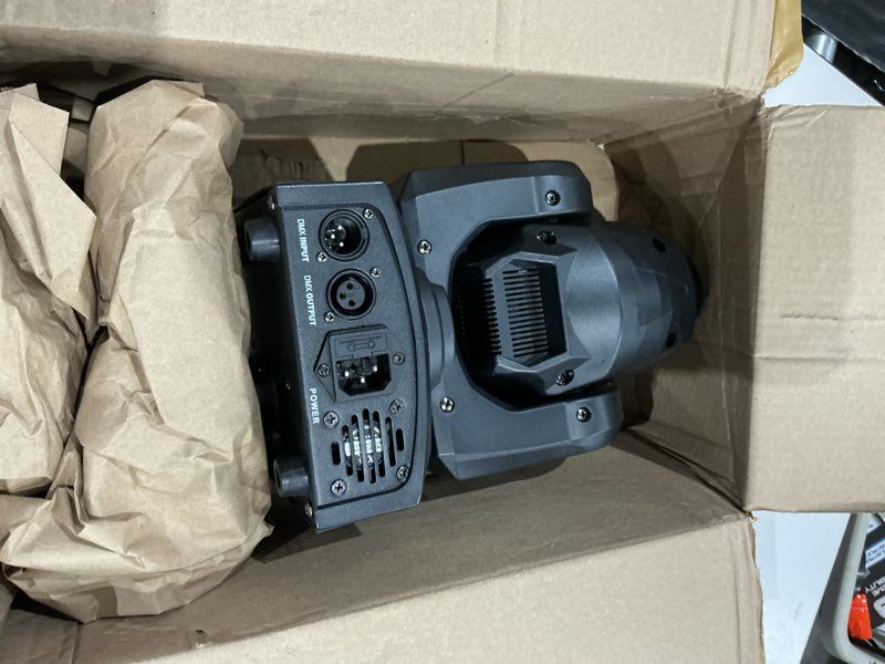 Condition photo showing Good Condition for u`king 60w led moving head light stage lights with remote control 8 gobo 8 colors spotlight by dmx controlled 11 channel with sound activated for disco club party stage lighting shows 1pack