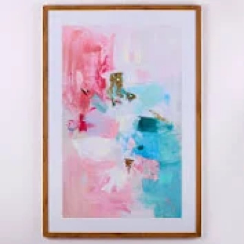 Pastel Abstract Paint Strokes Canvas Wall Art by Lisa 18 x 22
