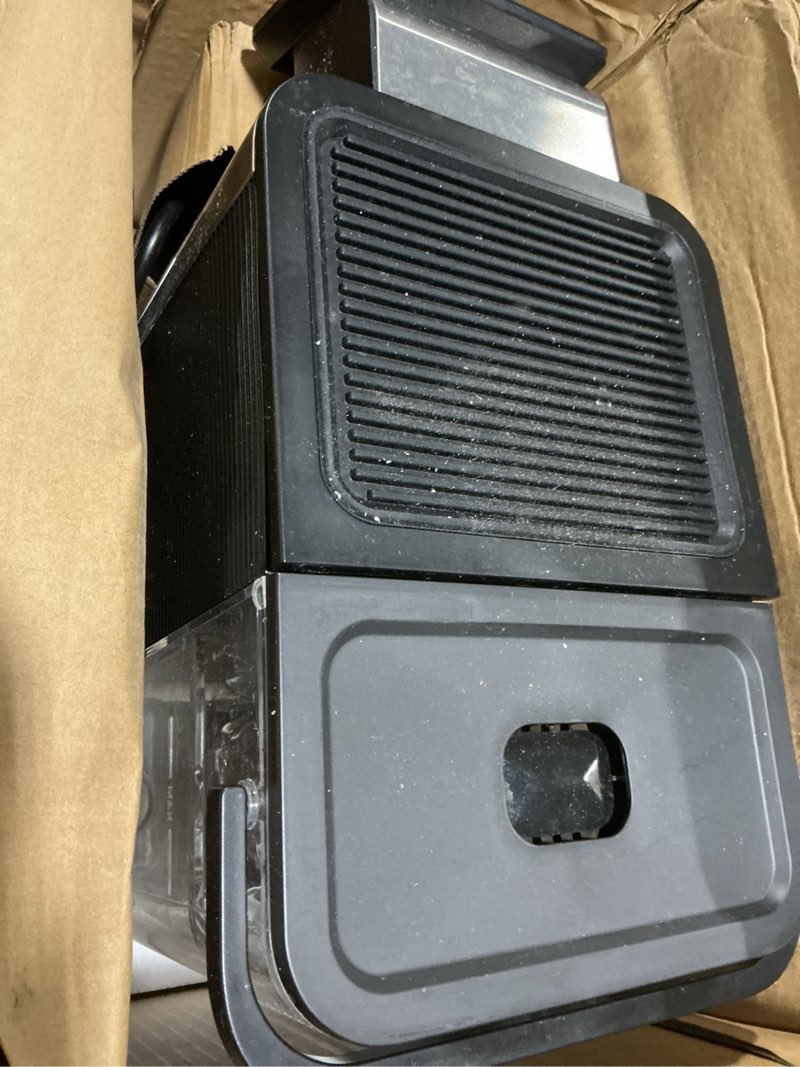 Condition photo showing As Is for aqua optima aur002 improved quick heating hot water dispenser, water cooler, electric kettle, countertop water filter, 7 temperatures, dispenses cold water, zero installation, includes 1 filter hot & cold