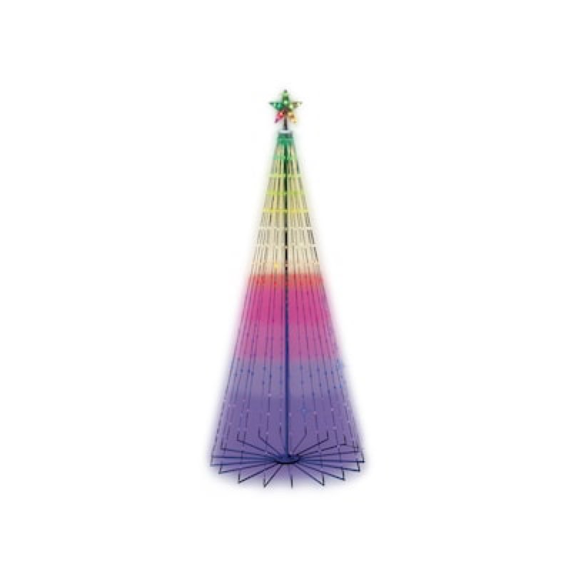 1k+ views last week GE 84-in Freestanding Christmas tree Yard decoration with Multicolor LED Lights