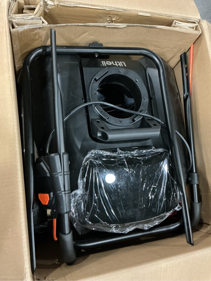 Condition photo showing As Is for litheli 2x20v cordless snow blower, 20-inch snow thrower with 4.0ah battery, electric snow blowers with led spotlight and brushless motor for walkways and driveways