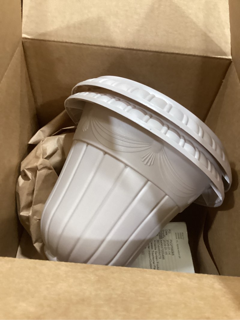 Condition photo showing Good Condition for Arcadia Garden Products PL20TP Classic Traditional Plastic Urn Planter Indoor/Outdoor, 10" x 12", Taupe Taupe 10" x 12"