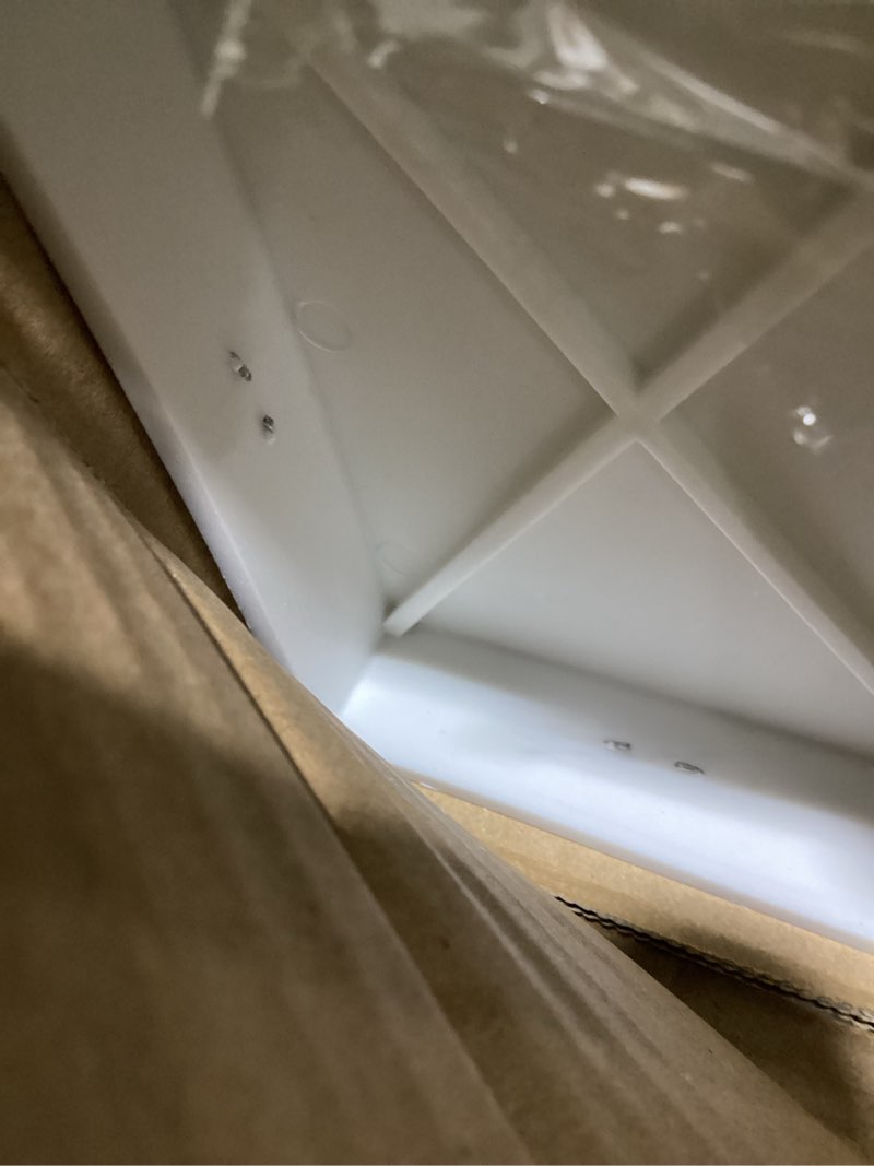 Condition photo showing As Is for allesin zen free-stop cordless cordless blinds for windows, 5% openness, uv protection, light filtering roller shades with view-through function for home, natural woven, white, 34" w x 72" h 34"w x 72"h white-light filtering