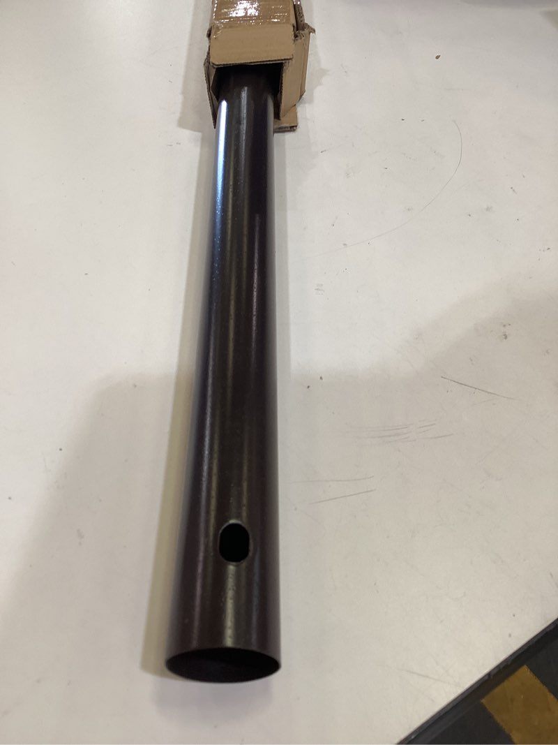 Condition photo showing As Is for 1 pack 1.5'' dia umbrella replacement lower pole, heavy steel patio umbrella bottom pole replacement, 1.7 mm thickness, no bullet buckle outdoor brown 33.5''
