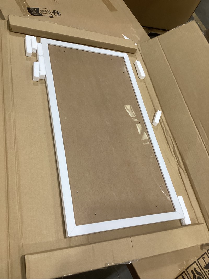 Condition photo showing As Is for mcs studio gallery 16x24 poster frame natural woodgrain engineered wood, vertical & horizontal wall hanging large picture frame for photos, posters & art prints (1-pack) 1-pack natural woodgrain 16x24