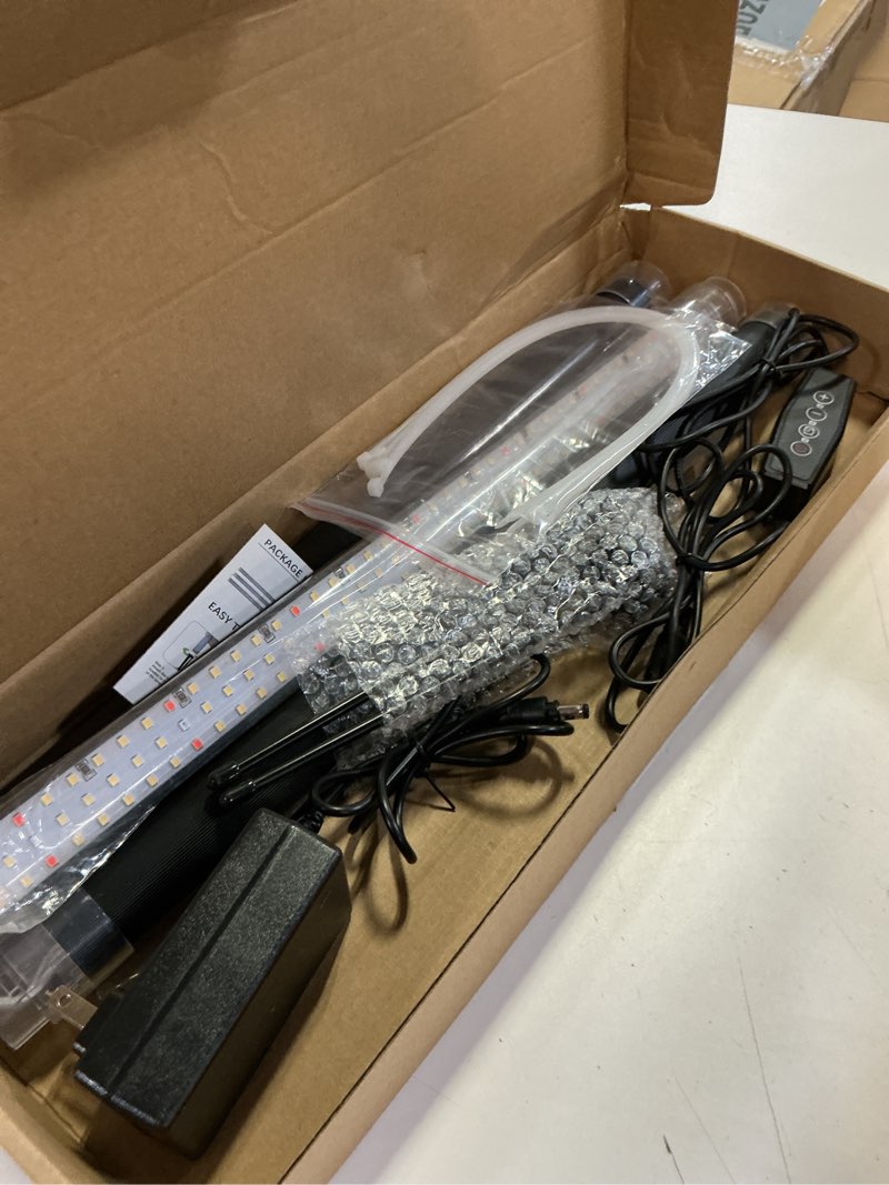 Condition photo showing Good Condition for super-bright 48" t10 plant lamp, 6000k full spectrum standing grow light, 3 modes & 5 dimming levels, timer 4/8/12h,12v/3a high power output for large & tall indoor plants