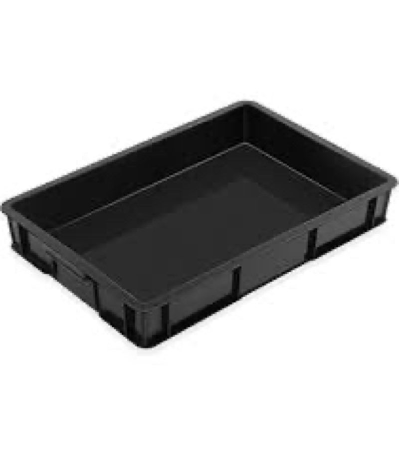 baderke 24 x 15.5 inches oil drain pan for changing leak proof mini fridge drip tray plastic oil change pan for mini fridges air conditioners machinery under car(1 pc,black,1.89 inch)
