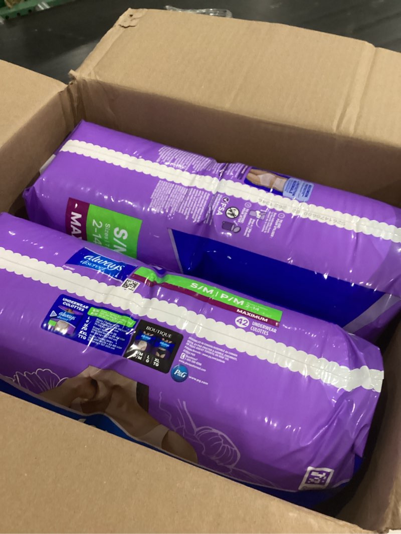 Always Discreet Maximum Protection Underwear 2 packs of 42 (84)