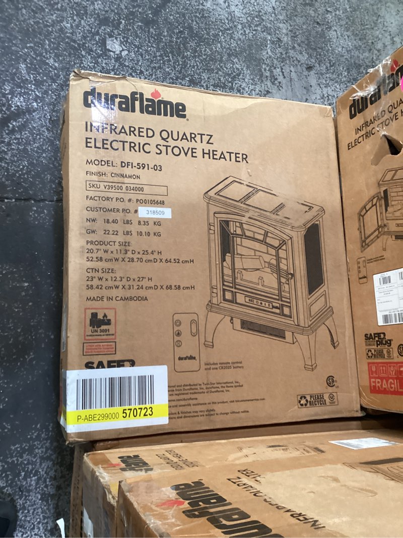 Condition photo showing New/Like New for duraflame Infrared Quartz Electric Stove Heater - DFI-591-03 - Cinnamon