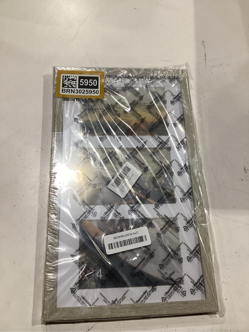 Condition photo showing Good Condition for duenpy 8x14 collage picture frame 4x6 collage picture frame displays three 4x6 inch photos or 8x14 (without mat) for available horizontal wall mounting display and vertical grey grey 8x14?4x6 opening?