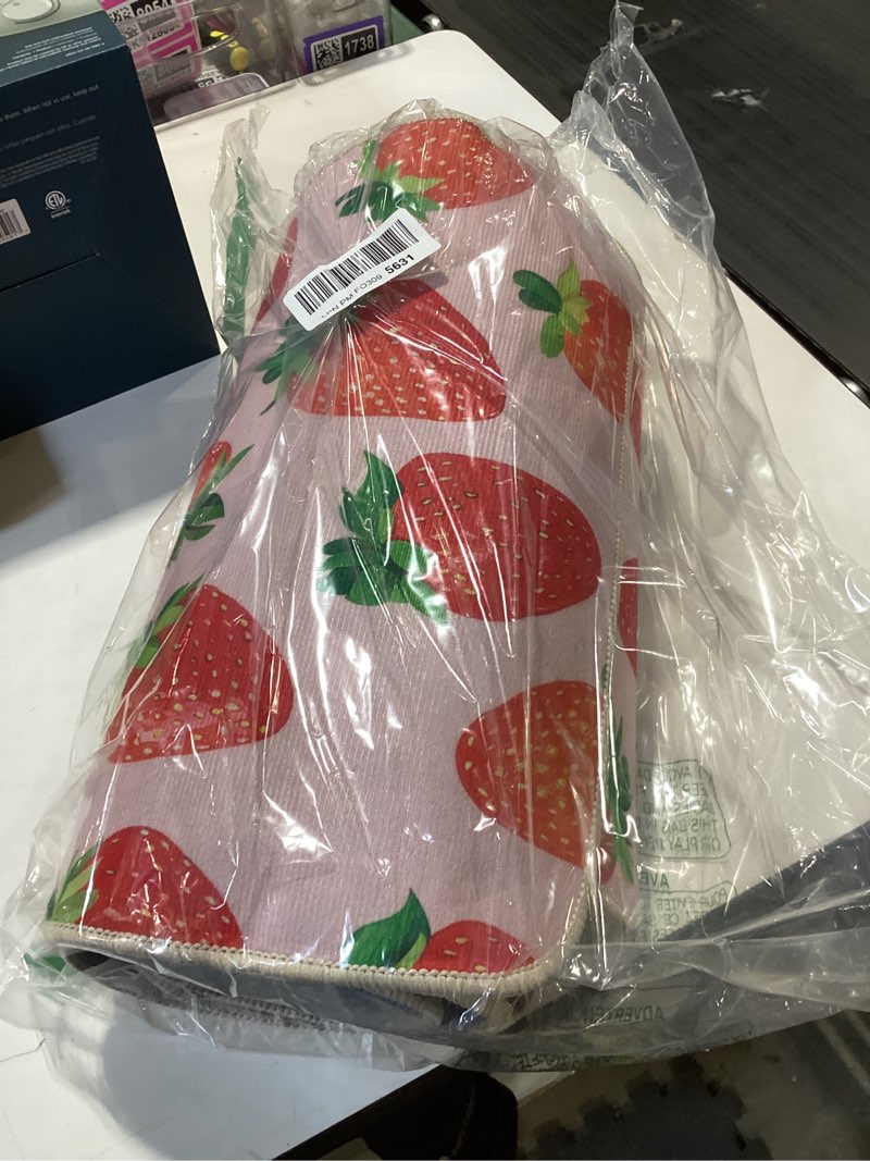 Condition photo showing Good Condition for Strawberry Car Floor Mats Set of 4 Pink Cartoon Colorful Animation Carpet Front Rear Carpets Mat Non-Slip Auto Car Accessories Universal Fit for Car SUV Truck Van 26.8"L x 17.3"W x 0.4"Th Strawberry