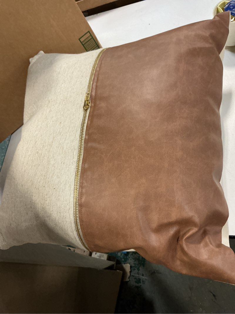 Condition photo showing Good Condition for Livabliss x Galey Alix San Marco Modern Throw Pillow, 22" L x 22" W, Tan/Beige Tan/Beige 22"L x 22"W