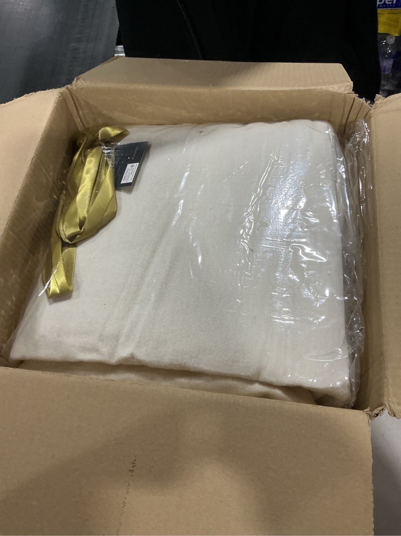 CROSCILL 100% Cotton Throw Blanket, Luxurious and Classic Solid Design, Cozy Soft, Lightweight, Brea