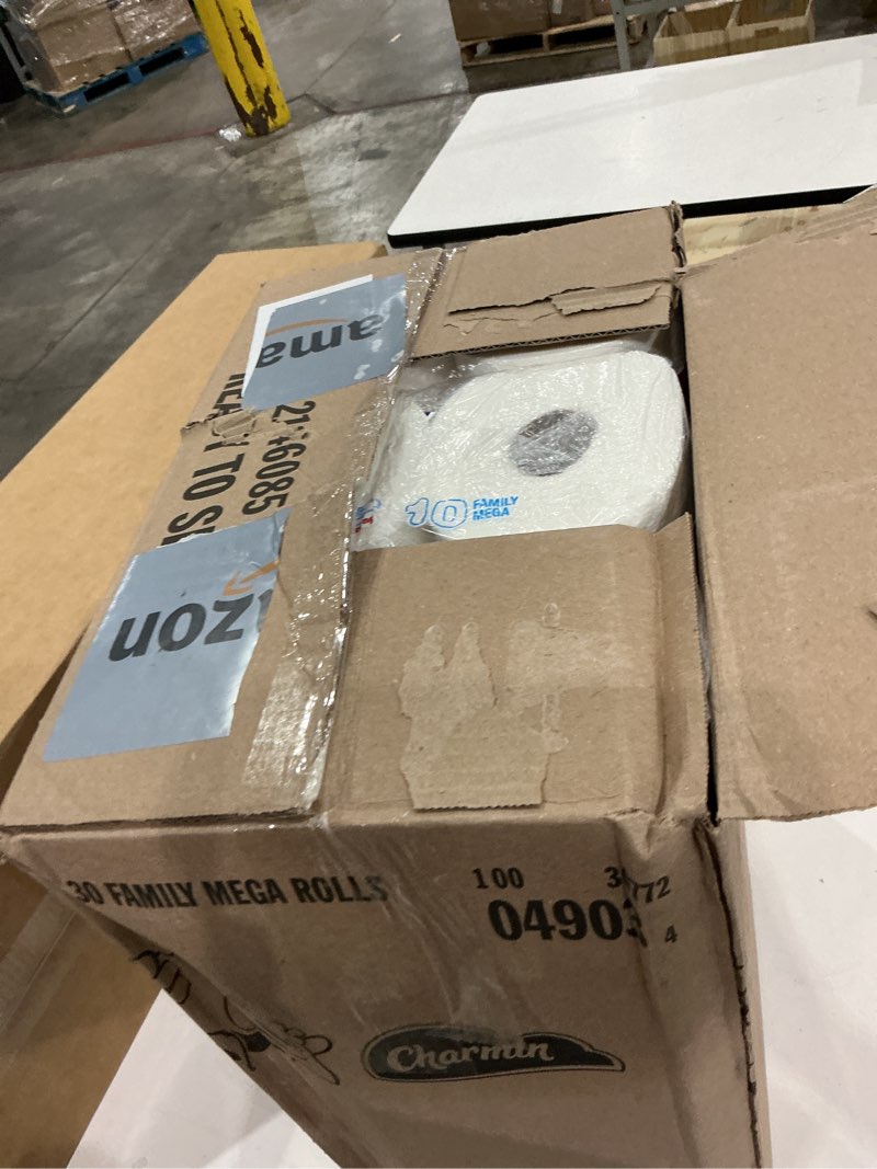 Condition photo showing New/Like New for charmin ultra strong clean touch toilet paper, 30 family mega rolls = 150 regular rolls family mega 30 rolls (275 sheets)