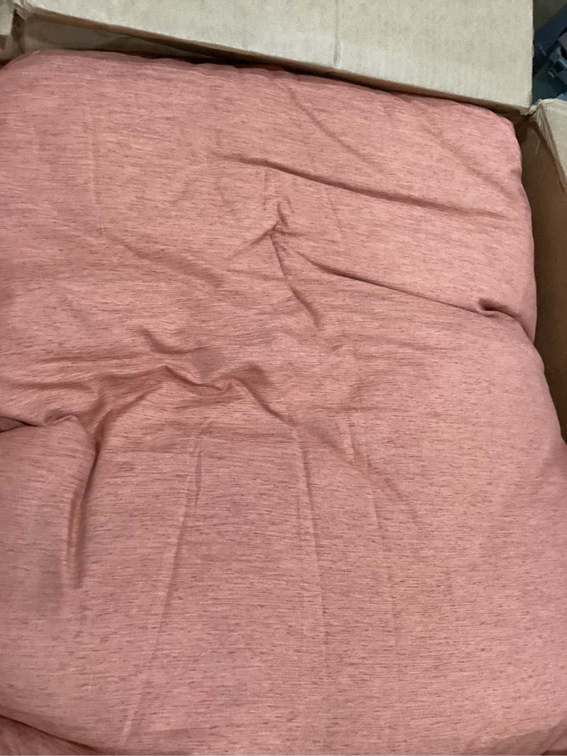 Condition photo showing As Is for monbix king size comforter set, autumn leaf king bedding set reversible, king comforter set 7 pieces, cationic dyeing bed in a bag with comforter, sheets, pillowcases & shams autumn leaf 7piece-king(102”x90'')