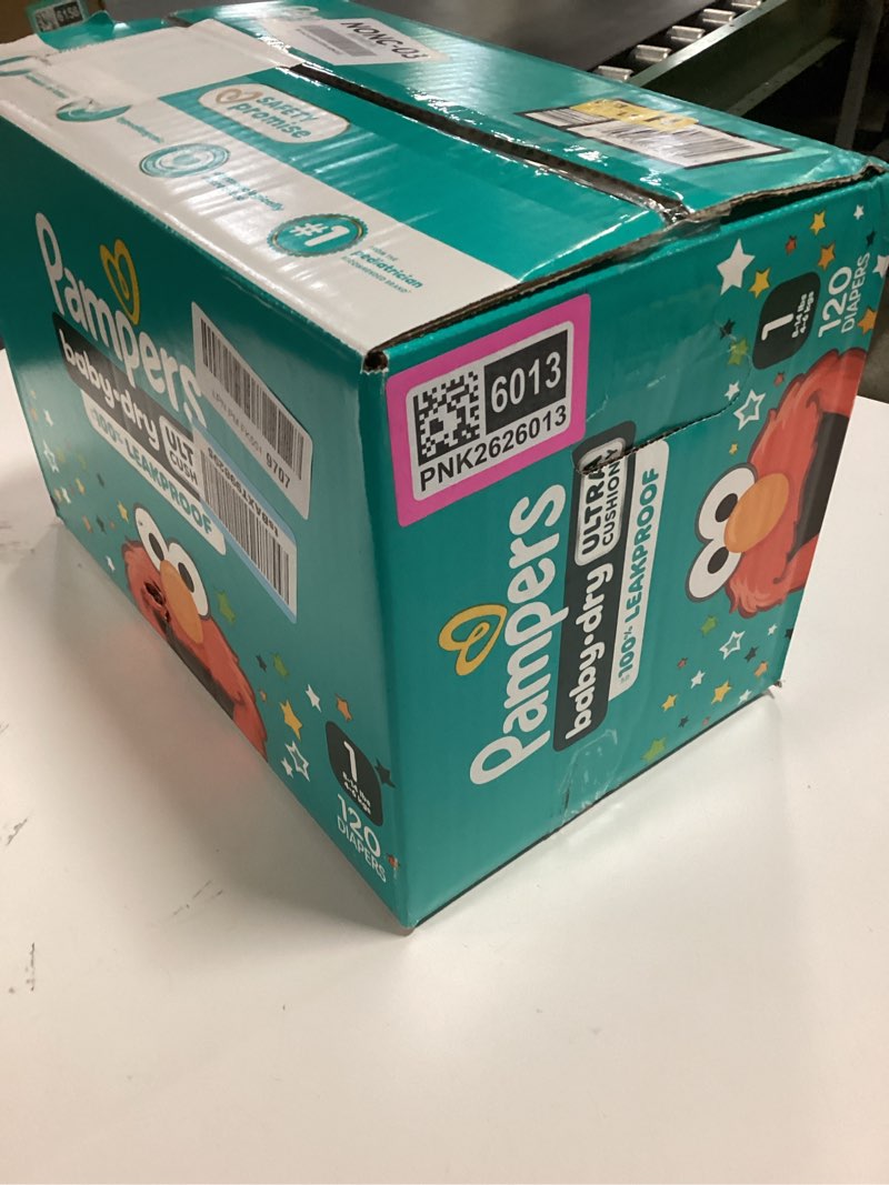 Condition photo showing New/Like New for Pampers Diapers - Baby Dry - Size 1, 120 Count, Absorbent Disposable Infant Diaper (Packaging May Vary) Size 1 120