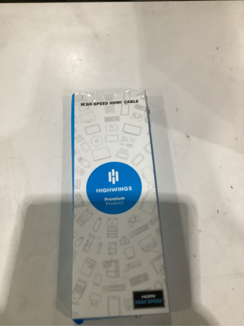 Condition photo showing New/Like New for highwings 4k displayport to hdmi, uni-directional only, 6.6ft dp (source) to hdmi (display) 1.4 cable, 4k@30hz, 2k@60hz, 1080p full hd, braided cord for dell, nvidia, amd, monitor, projector (grey) 6.6 ft grey 1