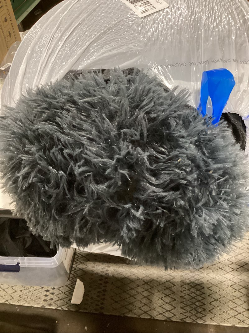 Condition photo showing Good Condition for PetJett Calming Dog Bed Medium Size Dog - 30'' Donut Bed, Anti-Slip & Washable Super Soft Fluffy Plush Round Bed, Anti-Anxiety Premium Comfort Pet Bed, Fits Dogs up to 45 lbs - Dark Grey Dark Gray Medium - 30”L x 30”W x 8”Th