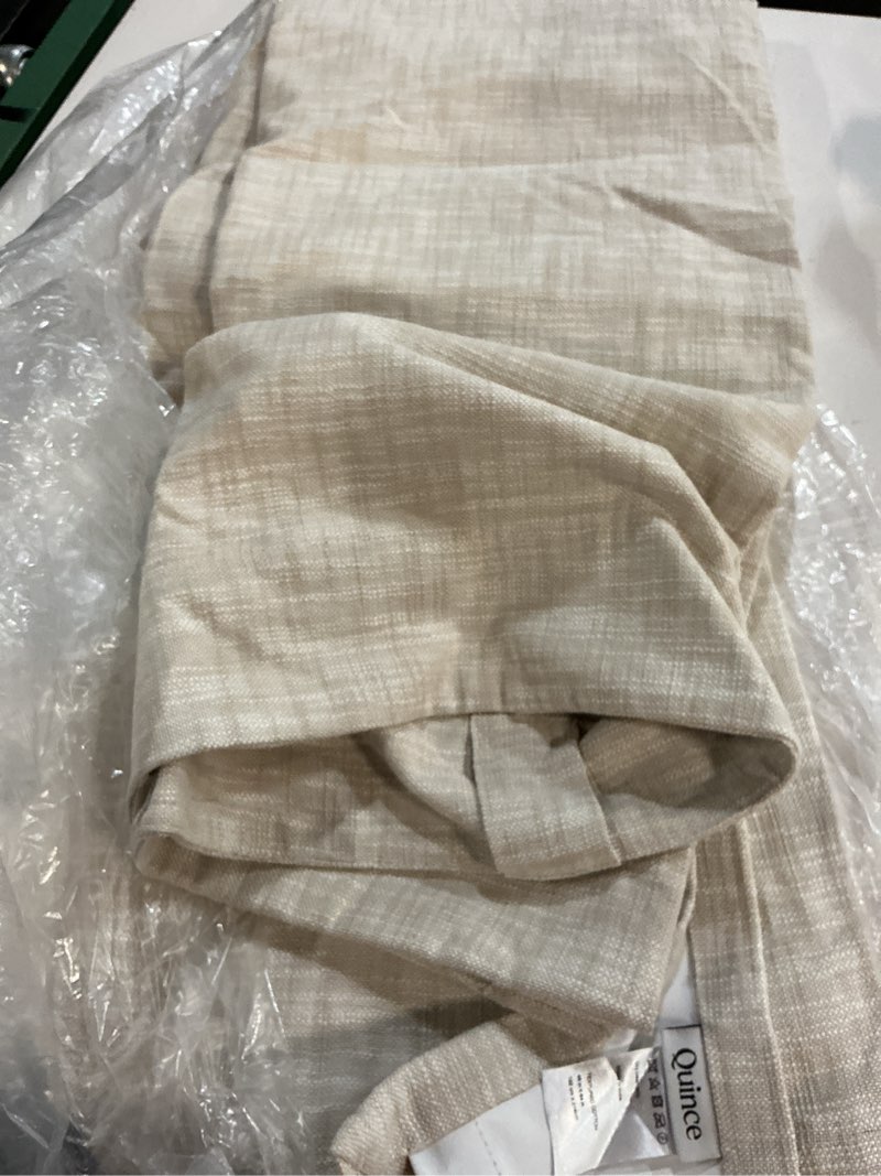 Condition photo showing Good Condition for quince cotton slub curtain - single panel color is natural size 48in x 84in