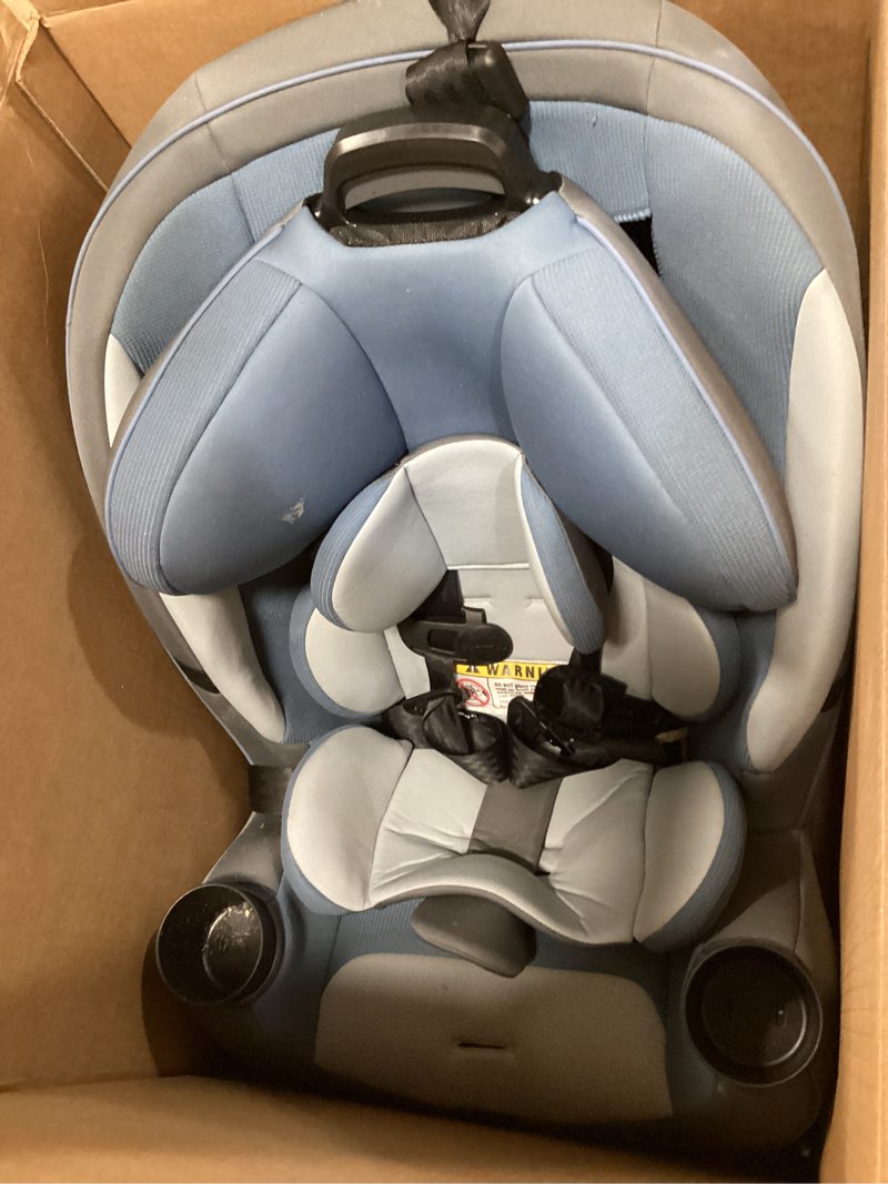 Condition photo showing As Is for Safety 1st Grow and Go All-in-One Slim Convertible Car Seat, Rear Facing, 5-40 lbs, Forward Facing (30–65 lbs), High Back Booster Seat 40-100 pounds, Alaskan Blue