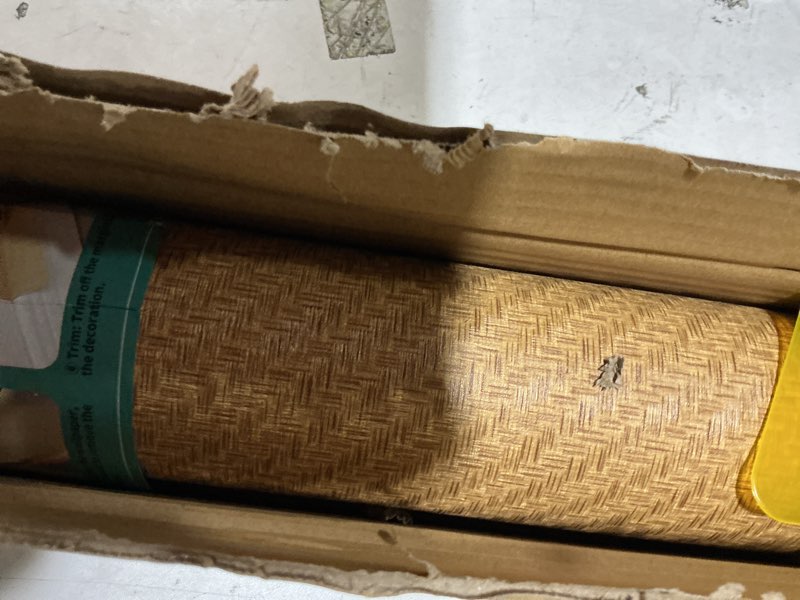 Condition photo showing Good Condition for Haimin Fabric Wallpaper Textured Contact Paper (24in X 393in) Grasscloth Peel and Stick Faux Linen Wall Paper Self Adhesive Vinyl Wallpaper (Tan)