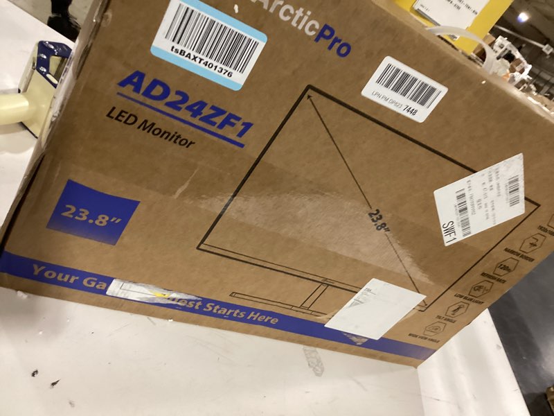 Condition photo showing As Is for ArcticPro 24 inch Monitor 120Hz, FHD 1080p, Computer Monitor, IPS, 99% sRGB, 1ms Response Time, 3-Sided Frameless, Ultra Slim, VESA Mountable, Anti-Blue Light Design, HDMI & VGA Ports,Black 24 inch 24" 120Hz FHD IPS