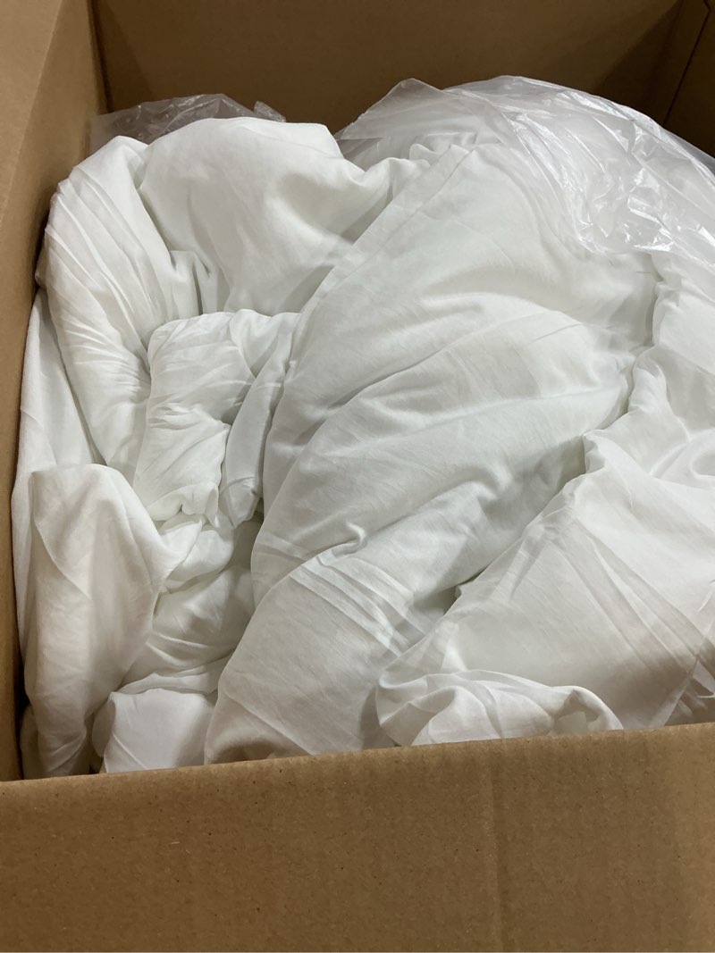 Condition photo showing As Is for White Comforter