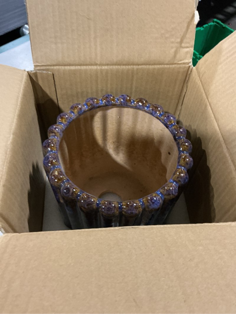 Condition photo showing Good Condition for ceramicfor ceramic plant pots, 7.6 inch, blue 7.6 inch blue