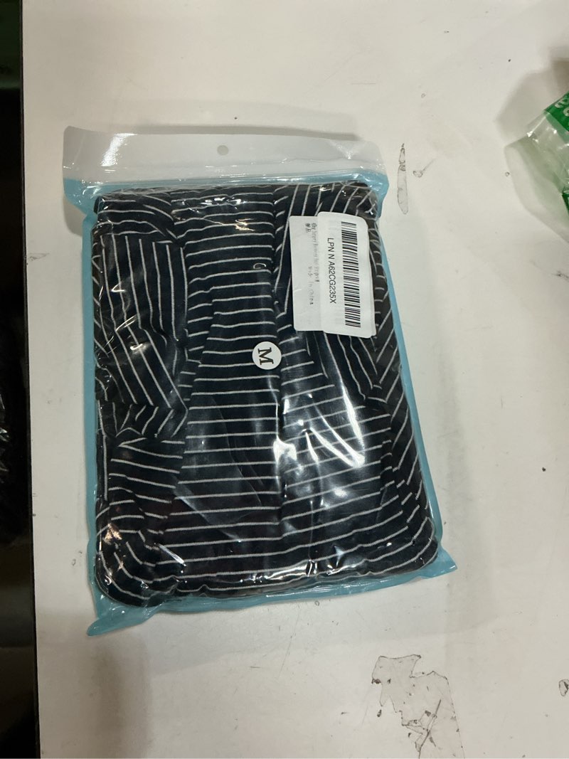 Condition photo showing Good Condition for LIANZIMAU Dog Surgery Recovery Suit Full Body Alternative to Cone with Leg Sleeves Comfortable Spay Neuter Suit for Female Male Dogs Postoperative Protective Pet Clothes Medium Blue Stripes