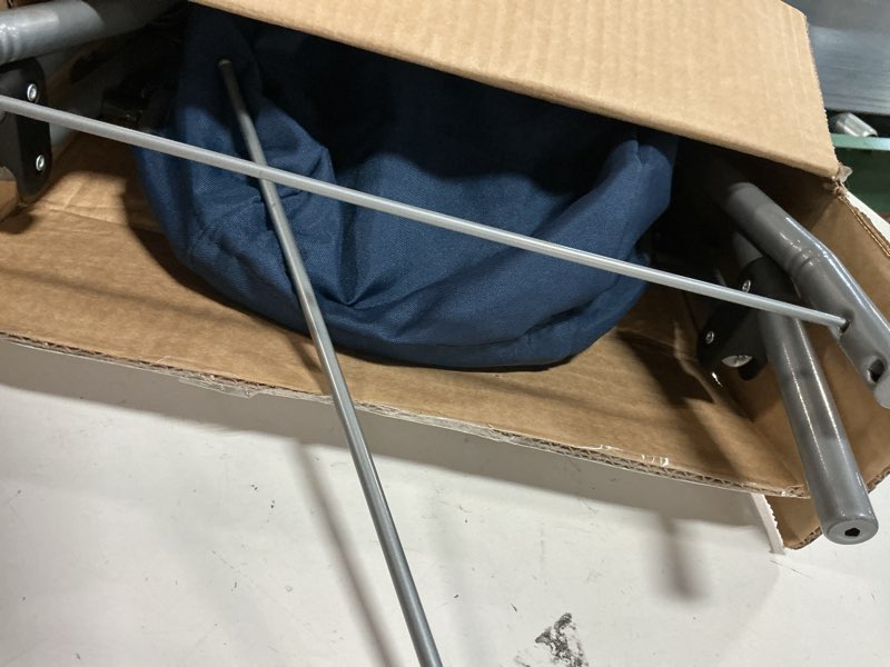 Condition photo showing As Is for bayer: 4-in-1 toy baby doll pram stroller cosy set - dolls up to 18" (blue/purple) | pretend | dress up navy with hearts