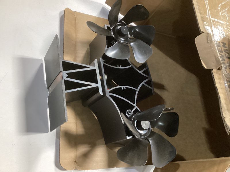 Condition photo showing As Is for Dual Wood Stove Fan, Silent Operation Log burner Fan for Wood/Log Burners - Increased Efficiency for Room Heat Distribution 10-1 Blades