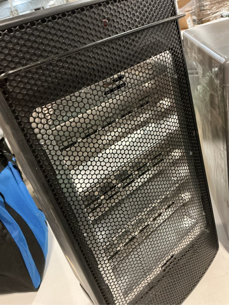 Condition photo showing As Is for utilitech 1500 -watt infrared quartz tower indoor electric space heater with thermostat