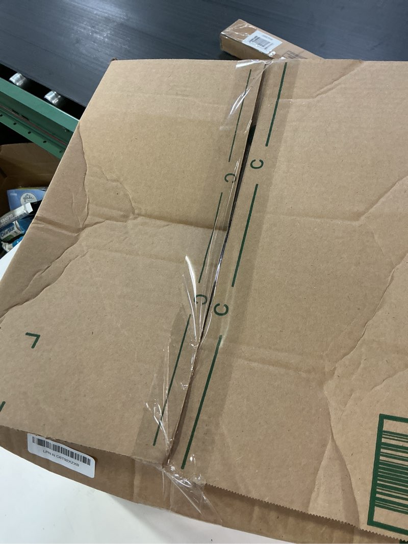 Condition photo showing As Is for amazon basics micro cut paper shredder, cd, and credit card shredder, 8 sheet (new model), black