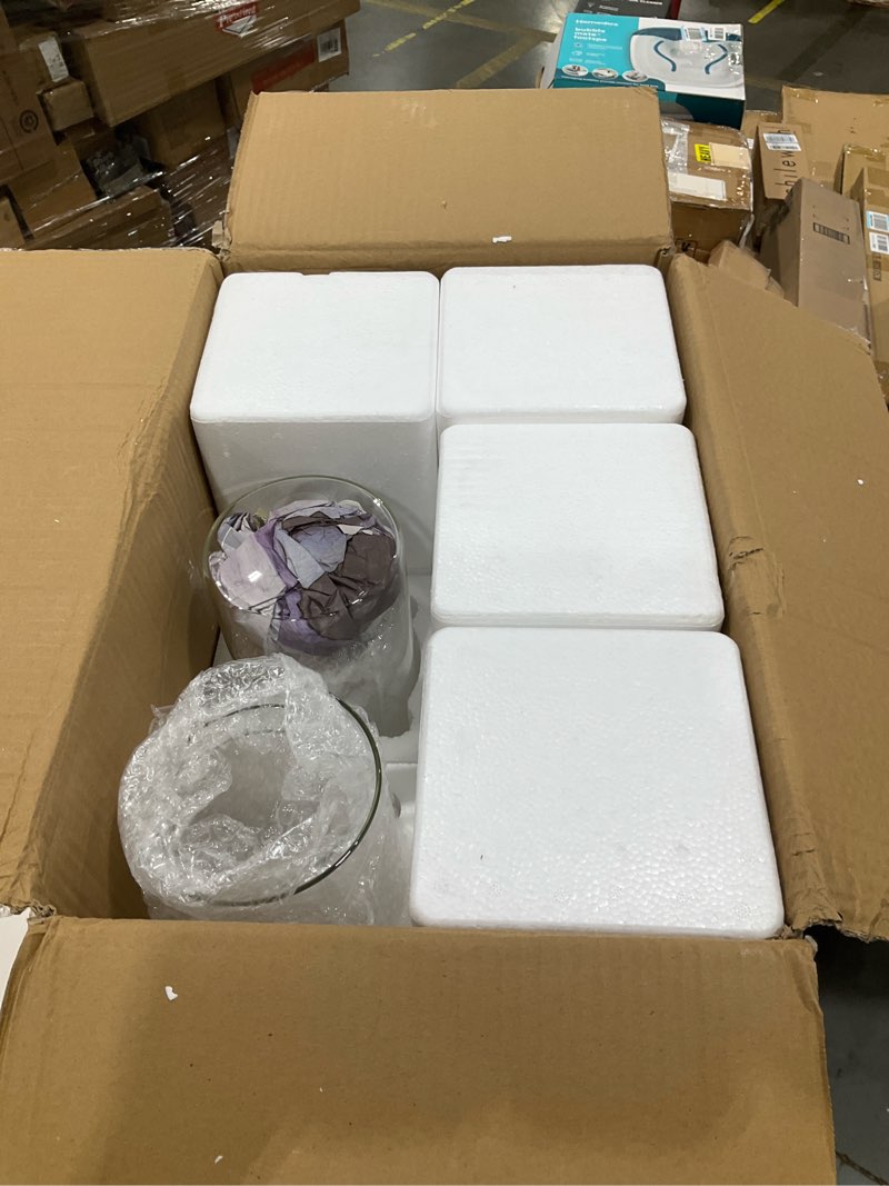 Condition photo showing Good Condition for phosphor hurricand candle holder 24 pcs, glass pillar candle holder, clear glass cylinder candleholder glass cylinder vase for centerpieces wedding party decoration clear 24pcs