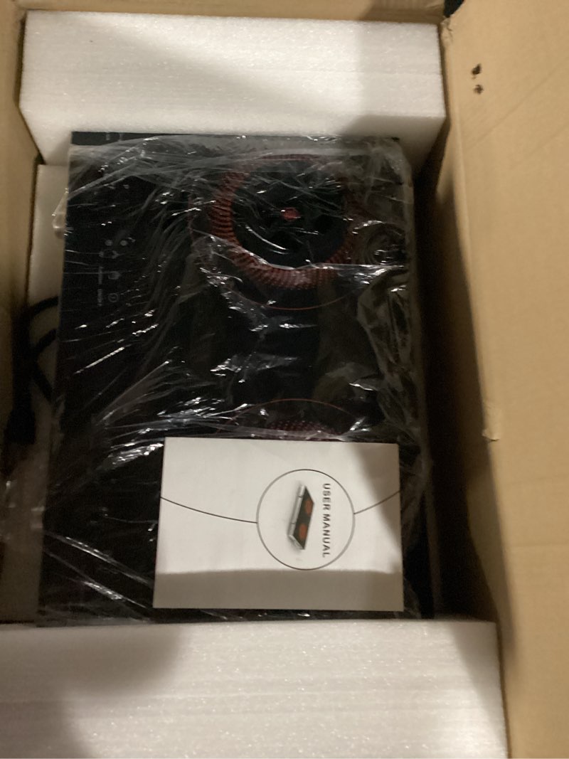 Condition photo showing New/Like New for VBGK Electric Cooktop,110V 2400W Electric Stove Top with Knob Control,9 Power Levels, Kids Lock & Timer,LED touch control,Overheat Protection Electric stove,24 Inch desktop 2 burner Double Burner Electric Cooktop