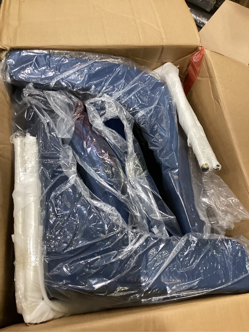 Condition photo showing Good Condition for meridian furniture karina collection modern | contemporary velvet upholstered dining chair with sturdy metal legs, set of 2, 19.5" w x 21.5" d x 33.5" h, navy